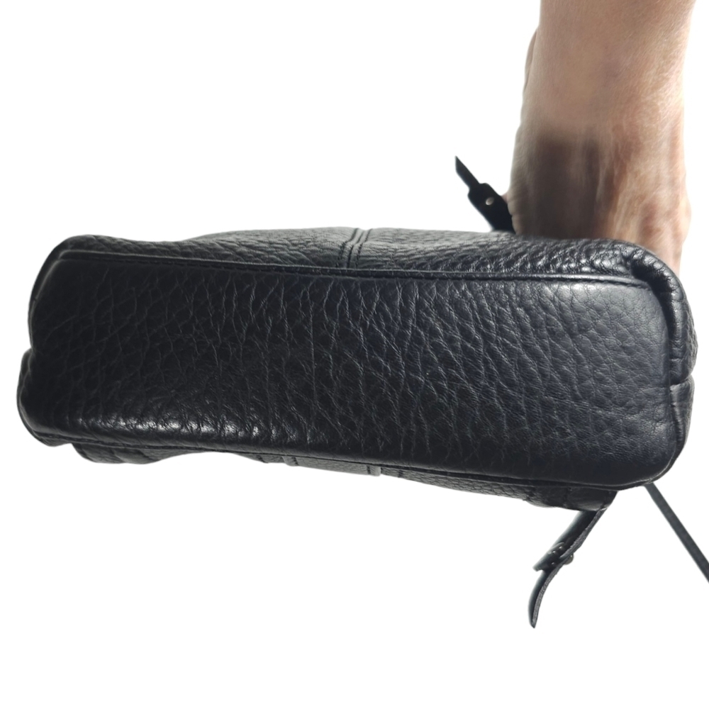 Stone Mountain Black Pebbled Leather Crossbody - Picture 7 of 11